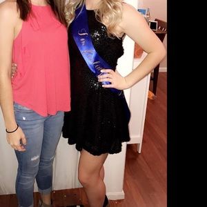 Little black sequin dress